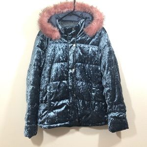 Ci Sono Original Crushed Velvet Coat